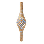 Nikau Pendant - Bamboo Exterior / Blue Interior