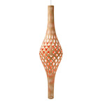 Nikau Pendant - Bamboo Exterior / Red Interior