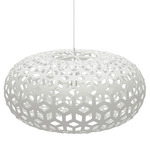 Snowflake Pendant - White / White Exterior / White Interior