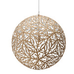 Sola Pendant - Bamboo Exterior / White Interior