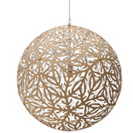 Sola Pendant - Bamboo Exterior / White Interior