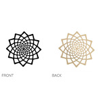 Sunflower Sconce Shade - Black Exterior / Bamboo Interior