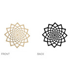 Sunflower Sconce Shade - Bamboo Exterior / Black Interior