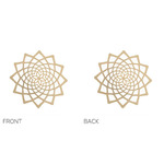 Sunflower Sconce Shade - Bamboo Exterior / Bamboo Interior