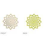 Sunflower Sconce Shade - Bamboo Exterior / Lime Interior