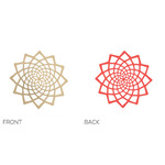 Sunflower Sconce Shade - Bamboo Exterior / Red Interior
