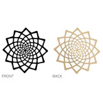 Sunflower Sconce Shade - Black Exterior / Bamboo Interior