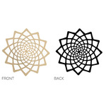 Sunflower Sconce Shade - Bamboo Exterior / Black Interior