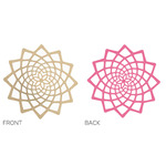 Sunflower Sconce Shade - Bamboo Exterior / Pink Interior