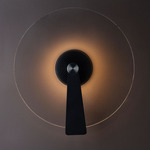 Pan Wall Sconce - Black / Clear