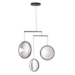 Focus Chandelier - Black / Clear