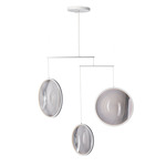 Focus Chandelier - White / Clear