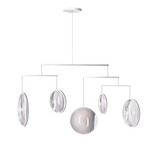 Focus Chandelier - White / Clear