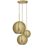 Aria Multi Light Pendant - Polished Brass