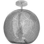 Aria Semi Flush Ceiling Light - Silver