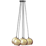 Nur Cluster Chandelier - Black / Brass