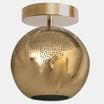 Najma Globe Ceiling Light - Polished Brass