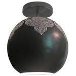 Najma Globe Ceiling Light - Gunmetal