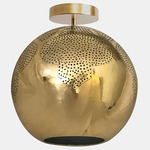 Najma Globe Ceiling Light - Polished Brass