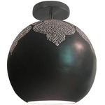 Najma Globe Ceiling Light - Gunmetal