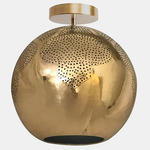 Najma Globe Ceiling Light - Polished Brass