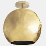 Mishal Semi Flush Ceiling Light - Polished Brass