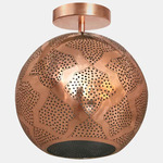 Warda Semi Flush Ceiling Light - Copper