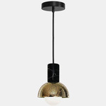 Maria Pendant - Black / Polished Brass