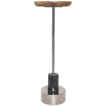 Ari Drink Table - Silver / Walnut