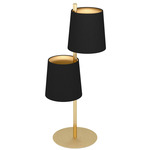 Almeida 2 Table Lamp - Brushed Brass / Black / Gold