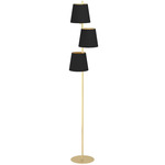 Almeida 2 Floor Lamp - Brushed Brass / Black / Gold