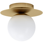 Arenales Ceiling Light - Brushed Brass / Opal