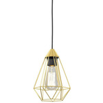 Tarbes Pendant - Brushed Brass / Matte Black