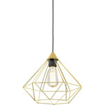 Tarbes Pendant - Brushed Brass / Matte Black