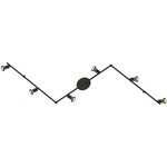 Tremendo Wall/ Ceiling Track Light Kit - Black / Black