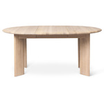 Bevel Extendable Dining Table - White Stained Oak