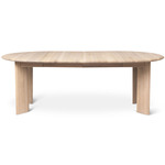 Bevel Extendable Dining Table - White Stained Oak