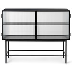 Haze Sideboard - Black / Reeded Glass