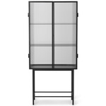 Haze Vitrine - Black / Reeded Glass