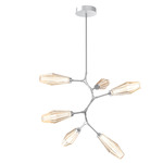 Aalto Vine Branch Chandelier - Classic Silver / Optic Ribbed Amber