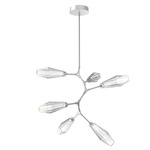 Aalto Vine Branch Chandelier - Classic Silver / Optic Ribbed Clear