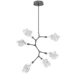 Blossom Modern Vine Chandelier - Graphite / Clear