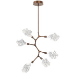 Blossom Modern Vine Chandelier - Burnished Bronze / Clear