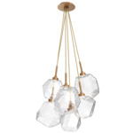 Gem Cluster Pendant - Novel Brass / Clear