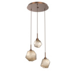 Gem Round Multi Light Pendant - Burnished Bronze / Bronze