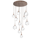 Gem Round Multi Light Pendant - Burnished Bronze / Bronze