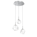 Gem Round Multi Light Pendant - Classic Silver / Clear