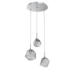 Gem Round Multi Light Pendant - Classic Silver / Smoke