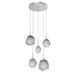 Gem Round Multi Light Pendant - Classic Silver / Smoke