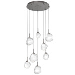 Gem Round Multi Light Pendant - Graphite / Clear